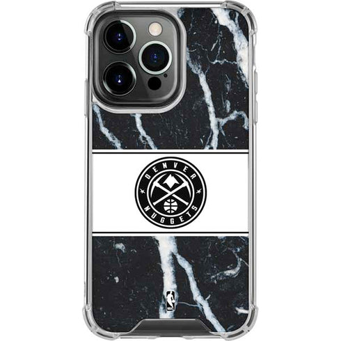NBA Denver Nuggets Marble iPhone 16 Pro Clear Case